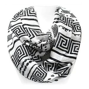 Black and White Aztec Scarf